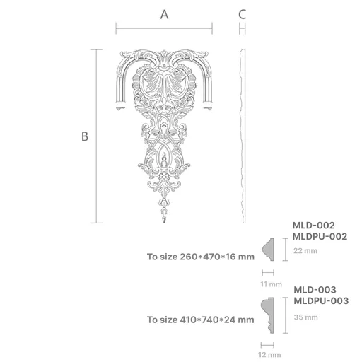 Pierced floral applique